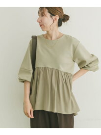 【SALE／60%OFF】袖ボリュームドッキングプルオーバー URBAN RESEARCH ITEMS アーバンリサーチアイテムズ トップス カットソー・Tシャツ ベージュ【RBA_E】[Rakuten Fashion]