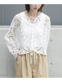 カットワークレースブラウス URBAN RESEARCH ITEMS アーバンリサーチアイテムズ トップス シャツ・ブラウス ホワイト ブラウン ブラック【送料無料】[Rakuten Fashion]