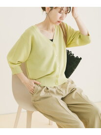 【SALE／60%OFF】Vネックハーフスリーブニットカーディガン URBAN RESEARCH ITEMS アーバンリサーチアイテムズ トップス カーディガン シルバー イエロー ブラウン【RBA_E】[Rakuten Fashion]