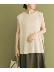 【SALE／54%OFF】テープヤーンニットベスト URBAN RESEARCH ITEMS アーバンリサーチアイテムズ トップス ベスト・ジレ ホワイト ネイビー【RBA_E】[Rakuten Fashion]