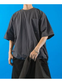 【SALE／49%OFF】『接触冷感/撥水/イージーケア/UVカット』タスランナイロンクルーネックドロストTシャツ URBAN RESEARCH ITEMS アーバンリサーチアイテムズ トップス カットソー・Tシャツ ブラック ベージュ グレー【RBA_E】[Rakuten Fashion]