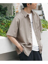 【SALE／49%OFF】『接触冷感/吸水速乾/イージーケア/UVカット』クイックドライリネンタッチ半袖シャツ URBAN RESEARCH ITEMS アーバンリサーチアイテムズ トップス シャツ・ブラウス ベージュ グレー ブラック グリーン【RBA_E】[Rakuten Fashion]