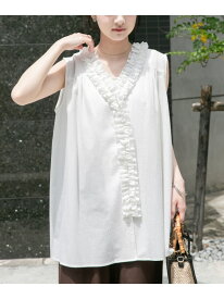 2WAYフリルブラウス URBAN RESEARCH ITEMS アーバンリサーチアイテムズ トップス シャツ・ブラウス ホワイト ブラック[Rakuten Fashion]