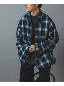 Ombre Plaid zip up ブルゾン URBAN RESEARCH ITEMS アーバンリサーチアイテムズ ジャケット・アウター ブルゾン・ジャンパー ブラック ブルー【送料無料】[Rakuten Fashion]