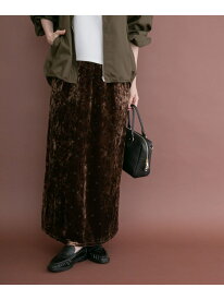 ベロアドットスカート URBAN RESEARCH ITEMS アーバンリサーチアイテムズ スカート ロング・マキシスカート ブラウン ブラック【送料無料】[Rakuten Fashion]