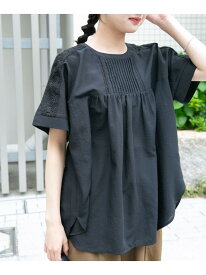 【SALE／20%OFF】ピンタックレースブラウス URBAN RESEARCH ITEMS アーバンリサーチアイテムズ トップス シャツ・ブラウス ブラック ブラウン ホワイト【RBA_E】[Rakuten Fashion]