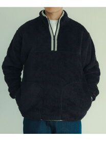 【SALE／40%OFF】Healthknit Sherpa Fleece Half-Zip Jacket URBAN RESEARCH ITEMS アーバンリサーチアイテムズ ジャケット・アウター その他のジャケット・アウター ブラック ホワイト ブラウン【RBA_E】【送料無料】[Rakuten Fashion]