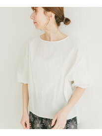 【SALE／50%OFF】コットンナイロンバルーンスリーブプルオーバー URBAN RESEARCH ITEMS アーバンリサーチアイテムズ トップス カットソー・Tシャツ ホワイト ブラック【RBA_E】[Rakuten Fashion]