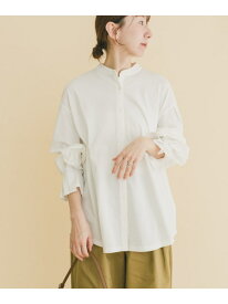 バンドカラーソデタックカットソー URBAN RESEARCH ITEMS アーバンリサーチアイテムズ トップス シャツ・ブラウス ブルー ホワイト【先行予約】*【送料無料】[Rakuten Fashion]