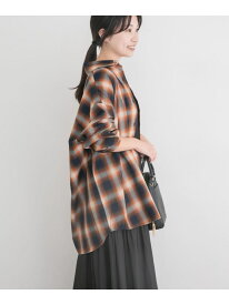 【SALE／50%OFF】オーバーサイズチェックシャツ URBAN RESEARCH ITEMS アーバンリサーチアイテムズ トップス シャツ・ブラウス ブラック ベージュ オレンジ【RBA_E】[Rakuten Fashion]