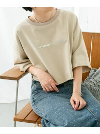 【SALE／75%OFF】ハクプリントロゴTシャツ URBAN RESEARCH ITEMS アーバンリサーチアイテムズ トップス カットソー・Tシャツ グレー ベージュ ブラック【RBA_E】[Rakuten Fashion]