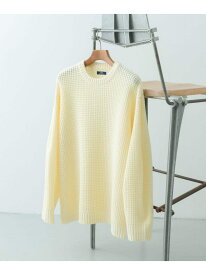 【SALE／50%OFF】ワッフル編み クルーネックニット URBAN RESEARCH ITEMS アーバンリサーチアイテムズ トップス ニット ホワイト【RBA_E】[Rakuten Fashion]