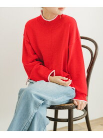 【SALE／50%OFF】ハイショクハイネックニット URBAN RESEARCH ITEMS アーバンリサーチアイテムズ トップス ニット レッド【RBA_E】[Rakuten Fashion]