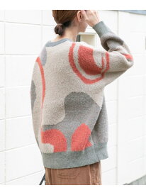 【SALE／51%OFF】フェザージャガードニット URBAN RESEARCH ITEMS アーバンリサーチアイテムズ トップス ニット グレー ブラウン【RBA_E】[Rakuten Fashion]