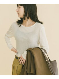 シアーリブロングTシャツ URBAN RESEARCH ITEMS アーバンリサーチアイテムズ トップス カットソー・Tシャツ グリーン ブラウン ホワイト【先行予約】*【送料無料】[Rakuten Fashion]