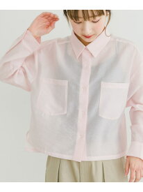 【SALE／54%OFF】クロップドシアーシャツ URBAN RESEARCH ITEMS アーバンリサーチアイテムズ トップス シャツ・ブラウス ピンク ブラウン【RBA_E】[Rakuten Fashion]