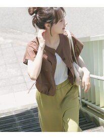 【SALE／66%OFF】リネンミックスドロストポケットシャツ URBAN RESEARCH ITEMS アーバンリサーチアイテムズ トップス シャツ・ブラウス ブラウン ネイビー【RBA_E】[Rakuten Fashion]