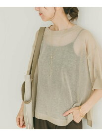 【SALE／70%OFF】シアーハンソデニットプルオーバー URBAN RESEARCH ITEMS アーバンリサーチアイテムズ トップス ニット ブラック グリーン【RBA_E】[Rakuten Fashion]