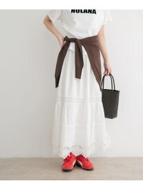 【SALE／60%OFF】コットンレーススカート URBAN RESEARCH ITEMS アーバンリサーチアイテムズ スカート ロング・マキシスカート ホワイト ブラック【RBA_E】[Rakuten Fashion]