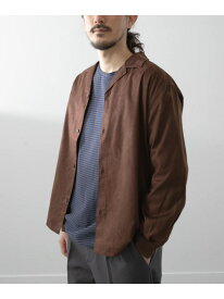 【SALE／70%OFF】FS Open Collar Shirts URBAN RESEARCH ITEMS アーバンリサーチアイテムズ トップス シャツ・ブラウス ブラウン ブラック【RBA_E】[Rakuten Fashion]
