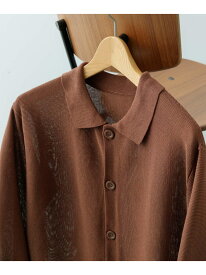 【SALE／68%OFF】ガーター編みニットシャツカーディガン URBAN RESEARCH ITEMS アーバンリサーチアイテムズ トップス カーディガン ブラウン【RBA_E】[Rakuten Fashion]