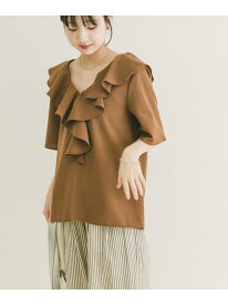 【SALE／50%OFF】フリルカラーブラウス URBAN RESEARCH ITEMS アーバンリサーチアイテムズ トップス シャツ・ブラウス ブラウン ブラック【RBA_E】[Rakuten Fashion]