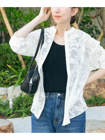 【SALE／65%OFF】ペイズリーレースバンドカラーシャツ URBAN RESEARCH ITEMS アーバンリサーチアイテムズ トップス シャツ・ブラウス ホワイト ブラウン【RBA_E】[Rakuten Fashion]