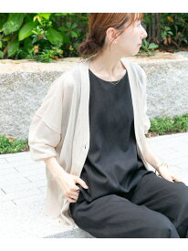 【SALE／20%OFF】シアーVネックニットカーディガン URBAN RESEARCH ITEMS アーバンリサーチアイテムズ トップス カーディガン ブラック【RBA_E】[Rakuten Fashion]