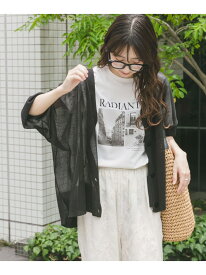 シアーVネックニットカーディガン URBAN RESEARCH ITEMS アーバンリサーチアイテムズ トップス カーディガン ブラック【送料無料】[Rakuten Fashion]