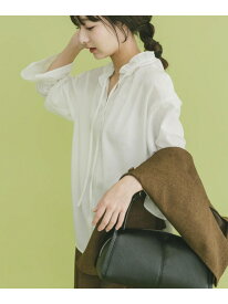 フリルカラープルブラウス URBAN RESEARCH ITEMS アーバンリサーチアイテムズ トップス シャツ・ブラウス ホワイト ブラック ブルー【先行予約】*【送料無料】[Rakuten Fashion]