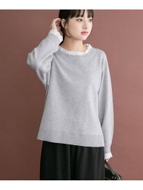 ミラノリブフリルドッキングニット URBAN RESEARCH ITEMS アーバンリサーチアイテムズ トップス ニット ネイビー グレー ベージュ【先行予約】*【送料無料】[Rakuten Fashion]