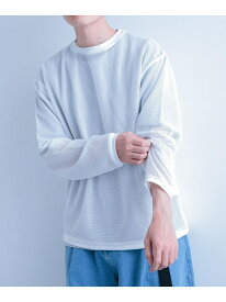 【SALE／70%OFF】メッシュトップス+Tシャツ レイヤードセット URBAN RESEARCH ITEMS アーバンリサーチアイテムズ トップス カットソー・Tシャツ ホワイト【RBA_E】[Rakuten Fashion]