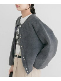 ダブルフェイスニットカーデ URBAN RESEARCH ITEMS アーバンリサーチアイテムズ トップス ニット ベージュ ピンク グレー【先行予約】*【送料無料】[Rakuten Fashion]