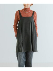 【SALE／50%OFF】スクエアネックミニジャンパーワンピース URBAN RESEARCH アーバンリサーチ ワンピース・ドレス ワンピース グレー ブラック【RBA_E】【送料無料】[Rakuten Fashion]