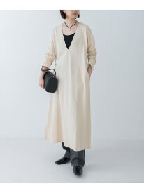 【SALE／60%OFF】『MADE IN JAPAN』Vネックロングワンピース URBAN RESEARCH アーバンリサーチ ワンピース・ドレス ワンピース ベージュ ブラック【RBA_E】【送料無料】[Rakuten Fashion]