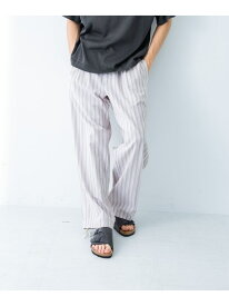 【SALE／40%OFF】ストライプイージーパンツ URBAN RESEARCH アーバンリサーチ パンツ その他のパンツ ブラック【RBA_E】【送料無料】[Rakuten Fashion]