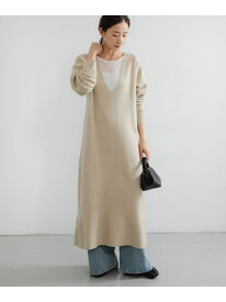 【SALE／60%OFF】深Vネックニットワンピース URBAN RESEARCH アーバンリサーチ ワンピース・ドレス ワンピース ベージュ グレー ブラック【RBA_E】【送料無料】[Rakuten Fashion]
