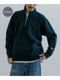 『別注』Champion*URBAN RESEARCH HALF ZIP SWEAT URBAN RESEARCH アーバンリサーチ トップス スウェット・トレーナー ホワイト ブラック ネイビー【送料無料】[Rakuten Fashion]