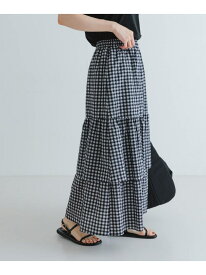 【SALE／60%OFF】サッカーティアードロングスカート URBAN RESEARCH アーバンリサーチ スカート その他のスカート ブラック【RBA_E】【送料無料】[Rakuten Fashion]