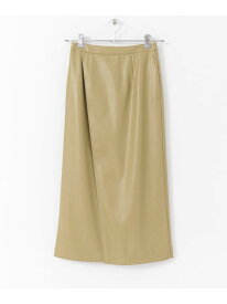 【SALE／75%OFF】フェイクレザーラップ風タイトスカート URBAN RESEARCH アーバンリサーチ スカート その他のスカート イエロー ブラウン【RBA_E】[Rakuten Fashion]