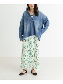 【SALE／60%OFF】『イージーケア』ドローイングアートプリントワンピース URBAN RESEARCH アーバンリサーチ ワンピース・ドレス ワンピース グリーン レッド【RBA_E】【送料無料】[Rakuten Fashion]