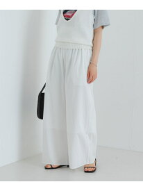 【SALE／40%OFF】コットンギャザーワイドパンツ URBAN RESEARCH アーバンリサーチ パンツ その他のパンツ ホワイト ブラック【RBA_E】【送料無料】[Rakuten Fashion]