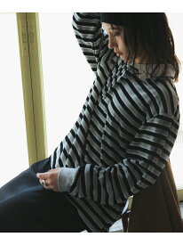 【SALE／40%OFF】『UR TECH』ベロアボーダーラガーシャツ URBAN RESEARCH アーバンリサーチ トップス カットソー・Tシャツ グレー レッド【RBA_E】【送料無料】[Rakuten Fashion]