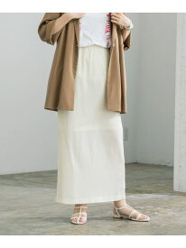 【SALE／50%OFF】シャーリングカットスカート URBAN RESEARCH アーバンリサーチ スカート その他のスカート ブラック ホワイト【RBA_E】【送料無料】[Rakuten Fashion]