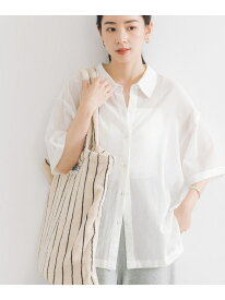 【SALE／50%OFF】コットンカラミシアーオーバーシャツ URBAN RESEARCH アーバンリサーチ トップス シャツ・ブラウス ホワイト ブラック【RBA_E】【送料無料】[Rakuten Fashion]