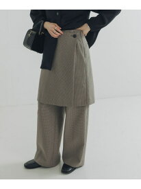 ウールブレンドチェックスカート URBAN RESEARCH アーバンリサーチ スカート その他のスカート グレー ブラウン【送料無料】[Rakuten Fashion]