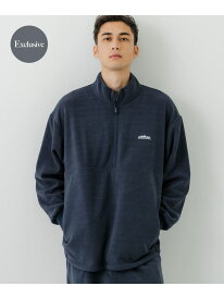 【SALE／50%OFF】『別注』THOUSAND MILE×URBAN RESEARCH ニットフリースハーフジッププルオーバー URBAN RESEARCH アーバンリサーチ トップス その他のトップス ホワイト ネイビー グレー ブラック【RBA_E】【送料無料】[Rakuten Fashion]