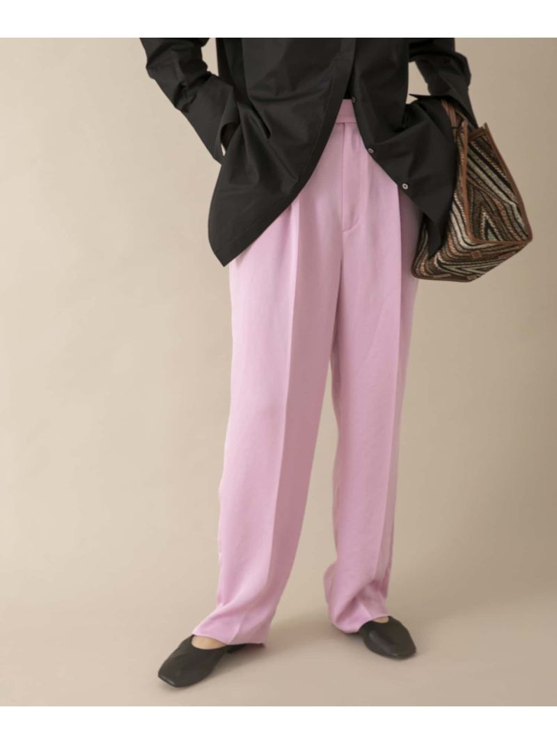 URBAN RESEARCH レディース パンツ ジーンズ アーバンリサーチ サテンタックパンツ 送料無料 Rakuten ピンク ブラック Fashion 大人気 新作製品、世界最高品質人気! パンツその他