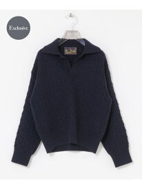 『別注』ROUTINE×URBAN RESEARCH ニット URBAN RESEARCH アーバンリサーチ トップス ニット ホワイト ピンク ネイビー【送料無料】[Rakuten Fashion]
