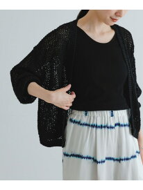 【SALE／70%OFF】透かし柄2WAYニットカーディガン URBAN RESEARCH アーバンリサーチ トップス カーディガン ホワイト ブラック【RBA_E】[Rakuten Fashion]